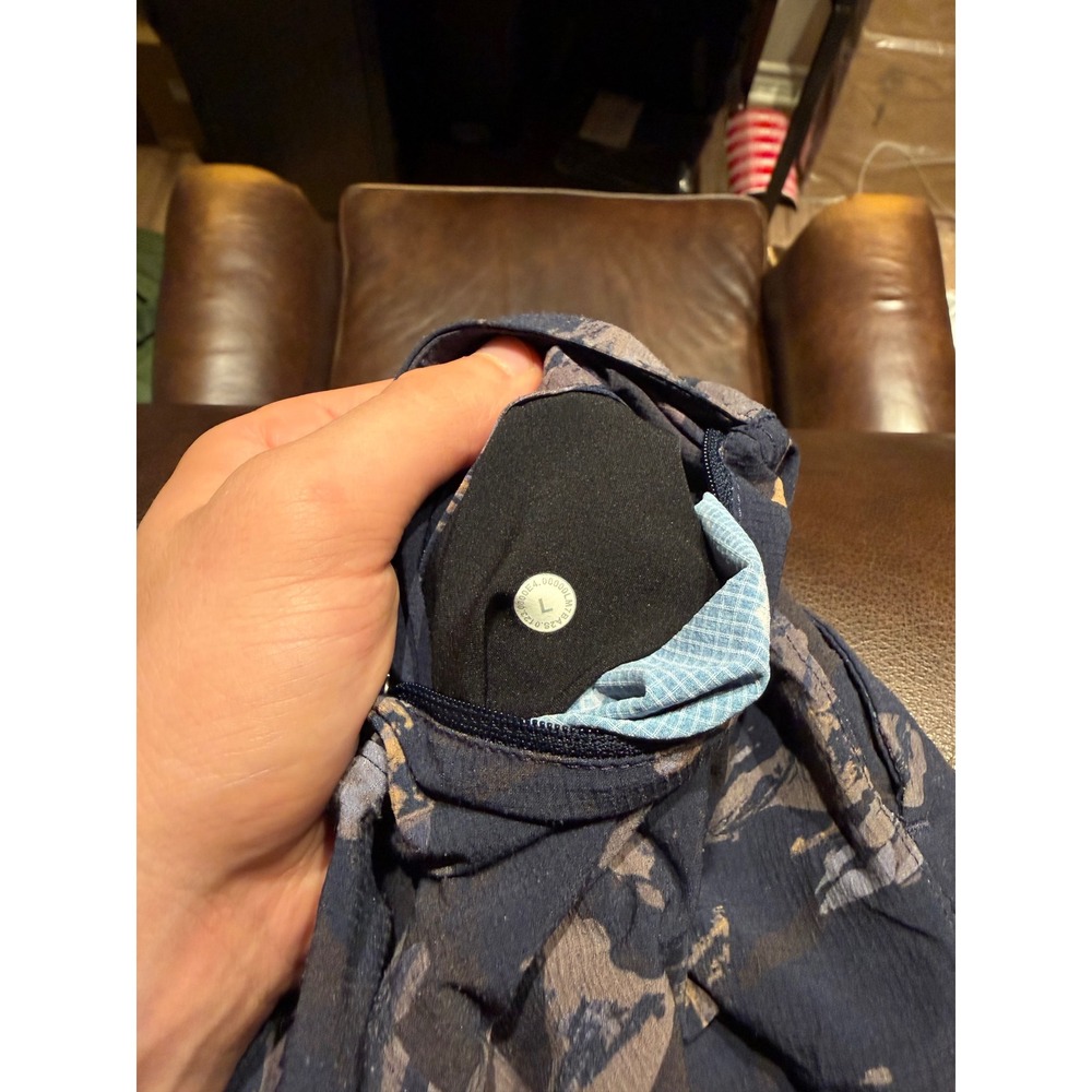 Lululemon Athletic Shorts Mens L Navy Abstract Camo Print Drawstring Pockets - Picture 8 of 11